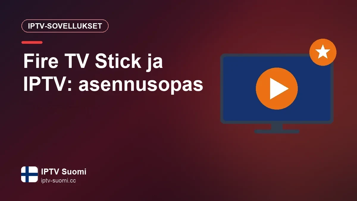 IPTV-sovellus auki televisiossa, jonka takana on Fire TV Stick